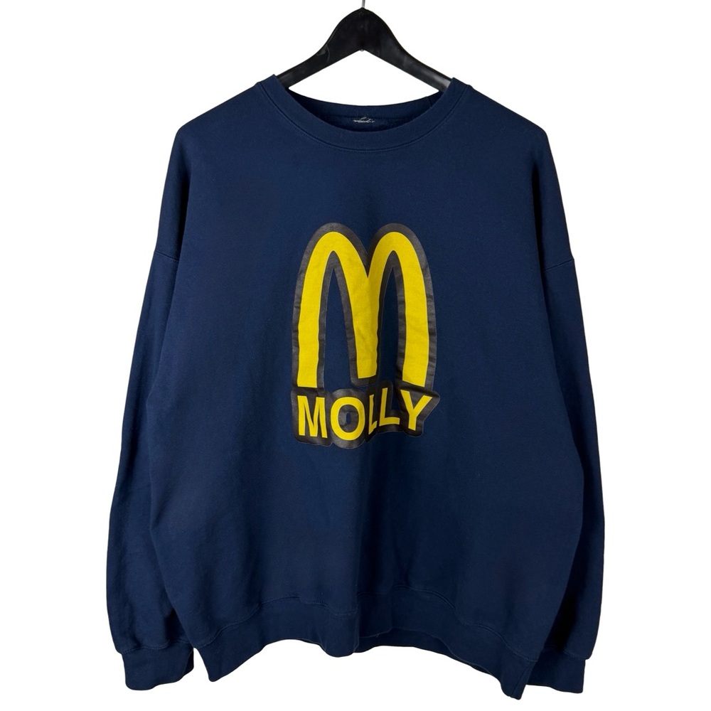 Mens Y2K Molly McDonald’s Parody Streetwear Pullover Sweatshirt Size XL
